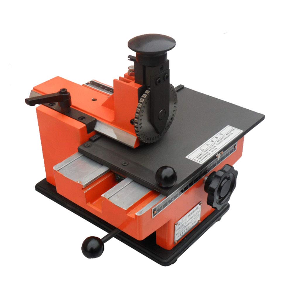 Semi Automatic Sheet Embosser Metal Label Stamping Printer Machine Metal Embosser Working Plate for Metal Different Character Wheels Optional 2/3/4/5/6 (6mm Codeword Plate)