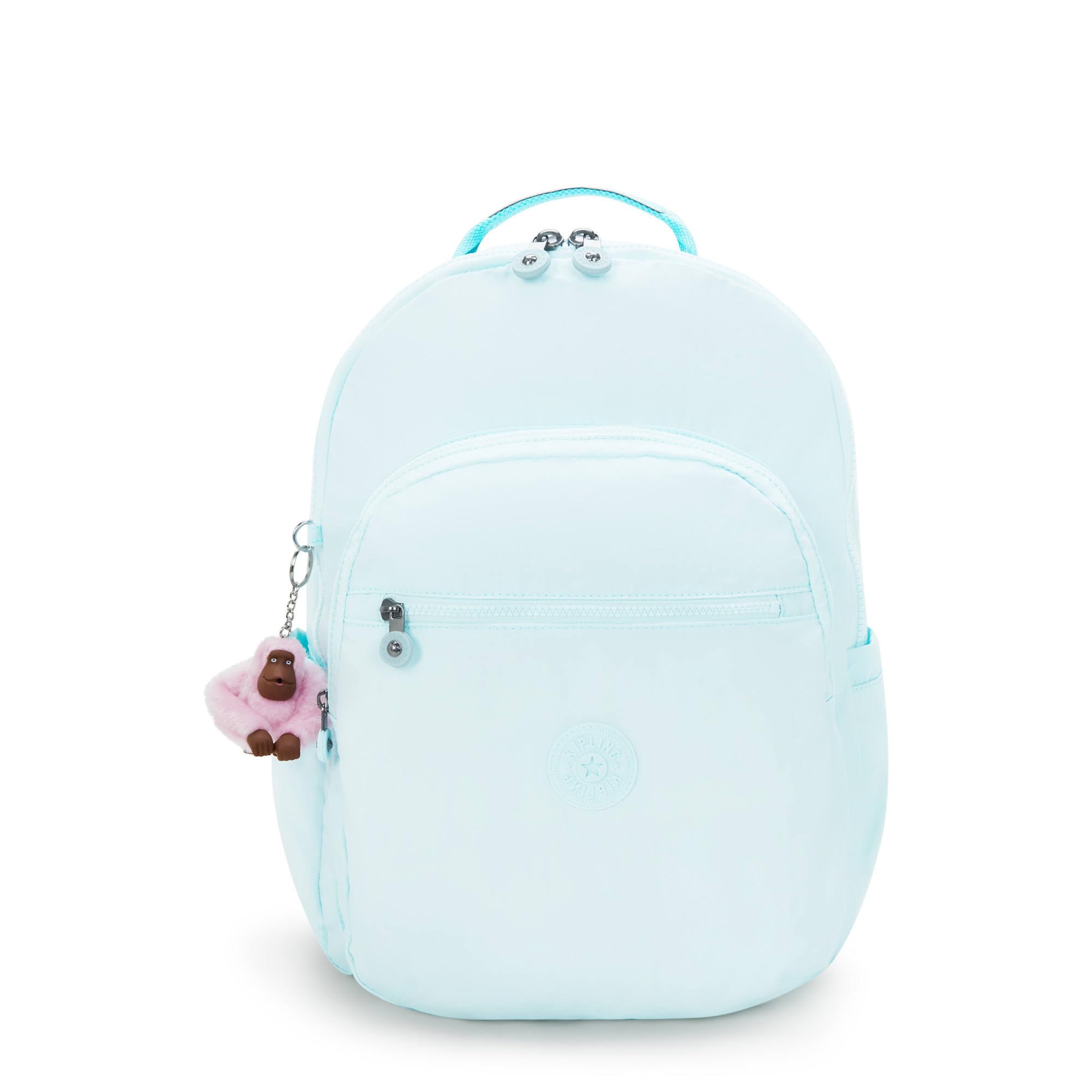 KiplingSeoul Extra Large Metallic 17" Laptop Backpack Blue Sky Met