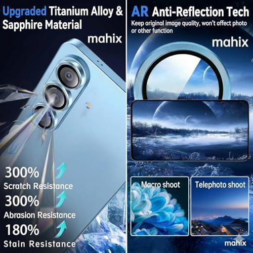 Image of Camera Lens Protector for Samsung Galaxy S26 / S26 Plus Sky Blue AR AF Coated 9H Tempered Glass Camera Guard, Anti Drop, Scratch Resistant Camera Lens, Case Friendly Waterproof Heavy Duty UHD Clear Camera Cover