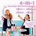 Karaoke Maschine mit 2 Karaoke Mikrofonen Geschenk Mädchen: [Premiumversion] Mini Karaoke Maschine Kinder mit Mikrofon Kindertag Geschenk Spielzeug 3-12 Jahre - Geburtstagsgeschenk MusikLautsprecher