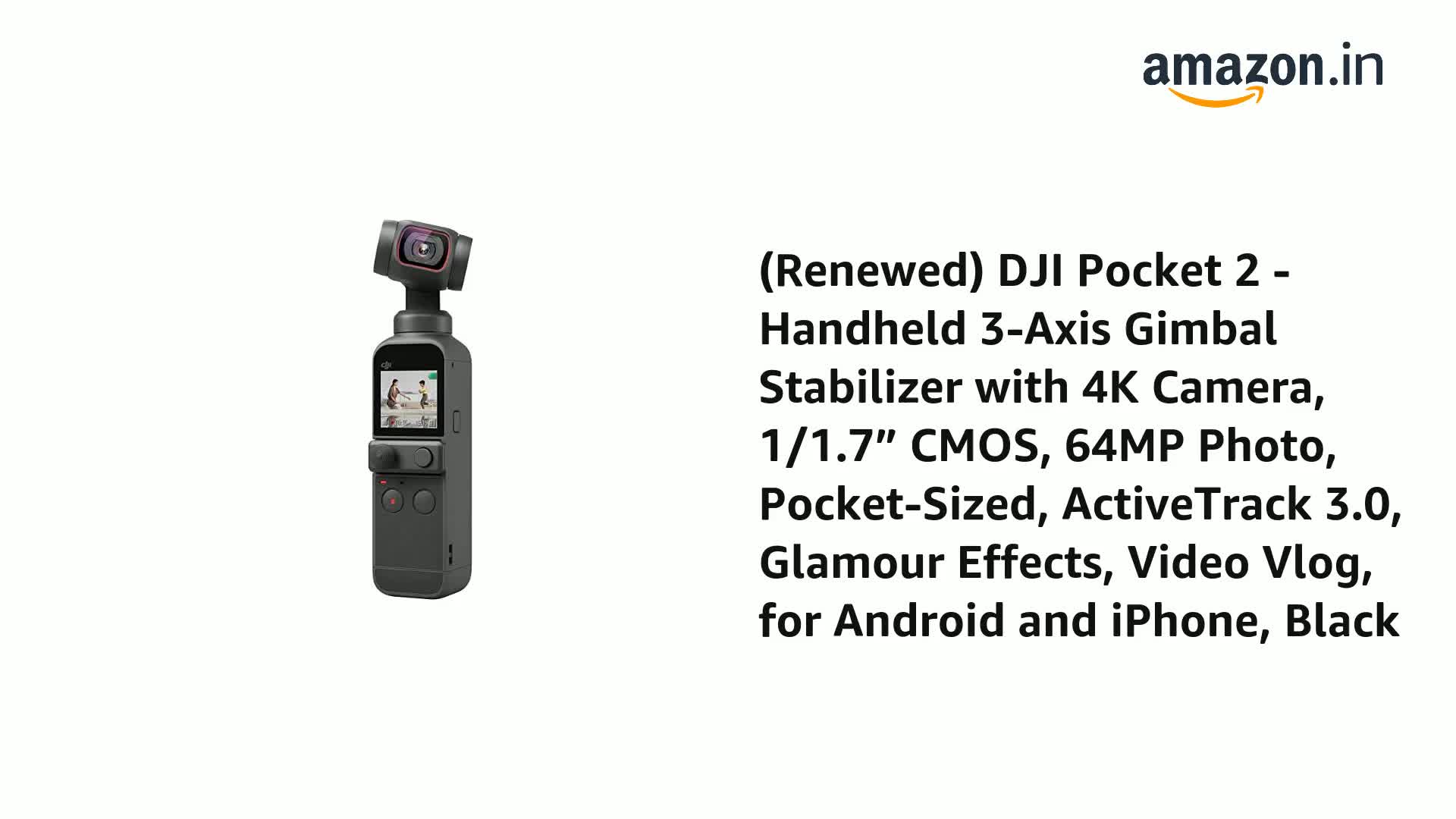 その他 Dji pocket 2 Refurbished) DJI Pocket 2 - Handheld 3-Axis Gimbal Stabilizer with