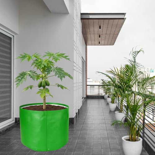 Image of HDPE UV Treated 340 GSM Plant Growing Bags for Terrace Gardening Easy to Use 18 x 15 Inch - Pack of 2