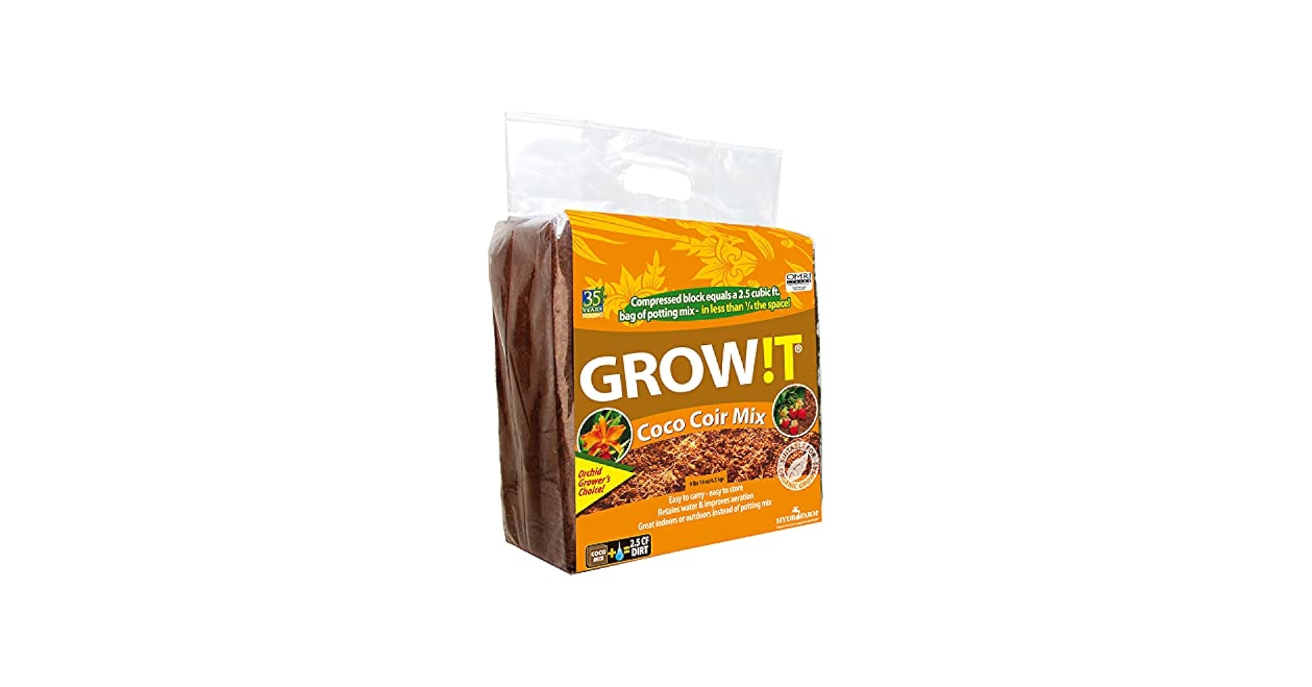 【coco】 Coco Chip Brick - Chunky Coconut Husk for Soil Aeration