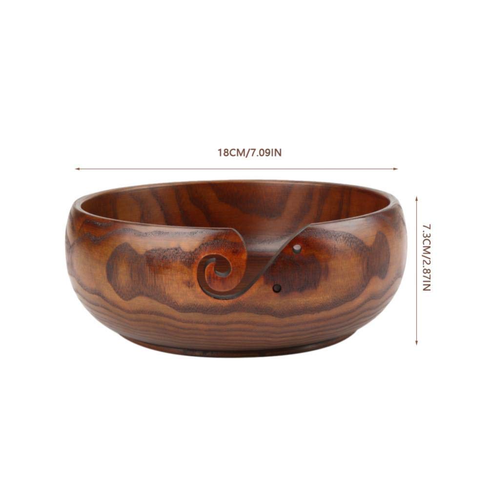 Garenschaal van hout, houder voor garenkom, ovale houten schaal met Garenschaal van hout, houder voor garenkom, ovale houten schaal met