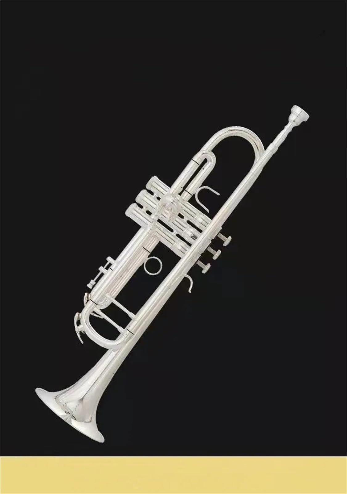 Zestaw instrumentów dętych blaszanych trąbka Bb Mosiądz Srebrzony Profesjonalny Instrument Trąbkowy Ze Skórzanym Etui