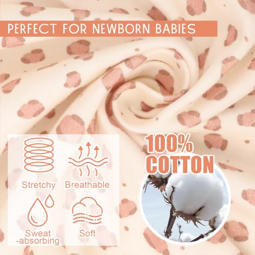 Image of DRESHOW BQUBO 3 Pack Newborn Baby Swaddle Blanket with Hats Infant Adjustable Velcro Swaddling Wraps with Bear Ears Cap for 6-12 Lbs Newborns & 0-3 Months Girls Boys