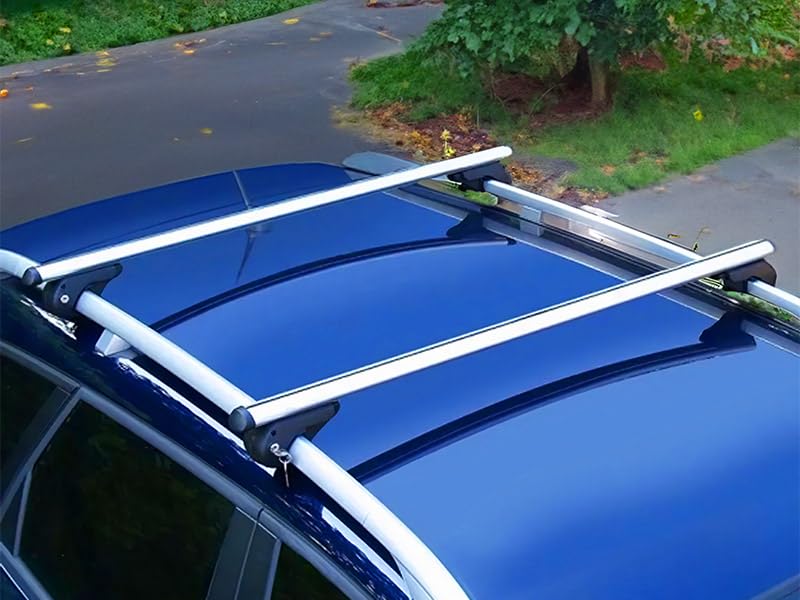 Barre Portatutto BRIO In Alluminio Per Auto Con Rail Alti - Portata 90kg, Lunghezza 135cm, Modello XL - Foto 2