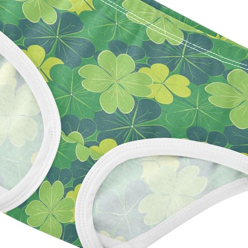Little Girls' Soft Cotton Underwear Kids Breathable Comfort St Patrick's Day Clover Panties Briefs Toddler4