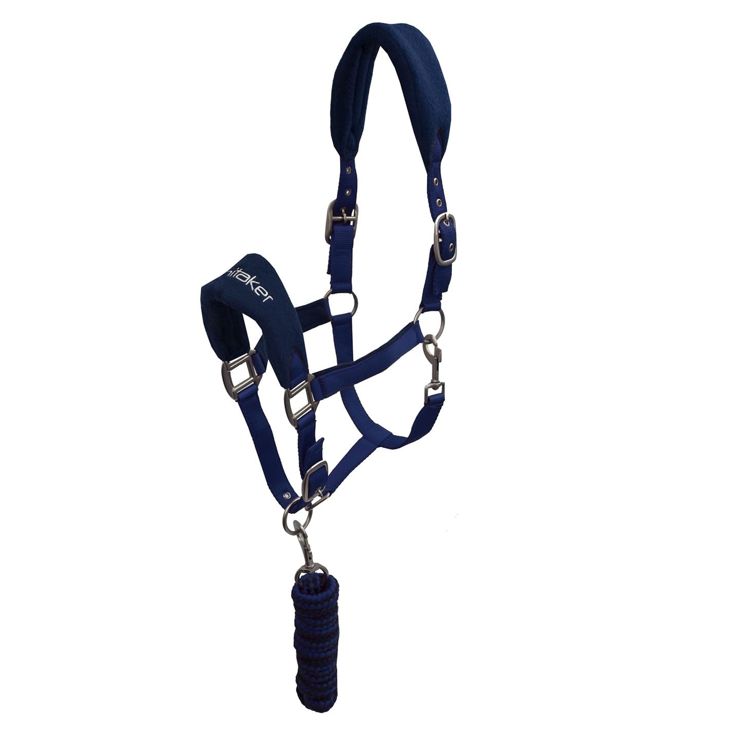 John Whitaker Unisex Club Headcollar and Lead Rope Set Navy Pony
