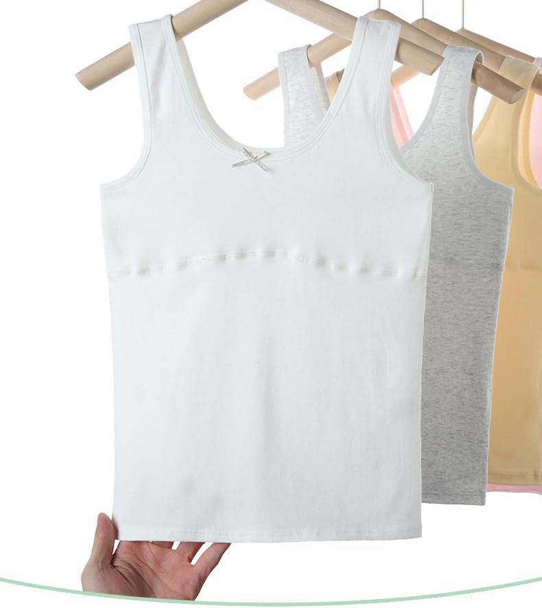Teen Girls Camisole, Original Cotton Lining Undershirts Training Bras - Image 5