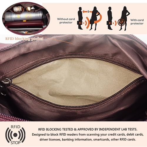 Image of VOLGANIK ROCK Crossbody Bags for Women RFID Lightweight Travel Shoulder Bag Waterproof Nylon purses and handbags Pocketbook
