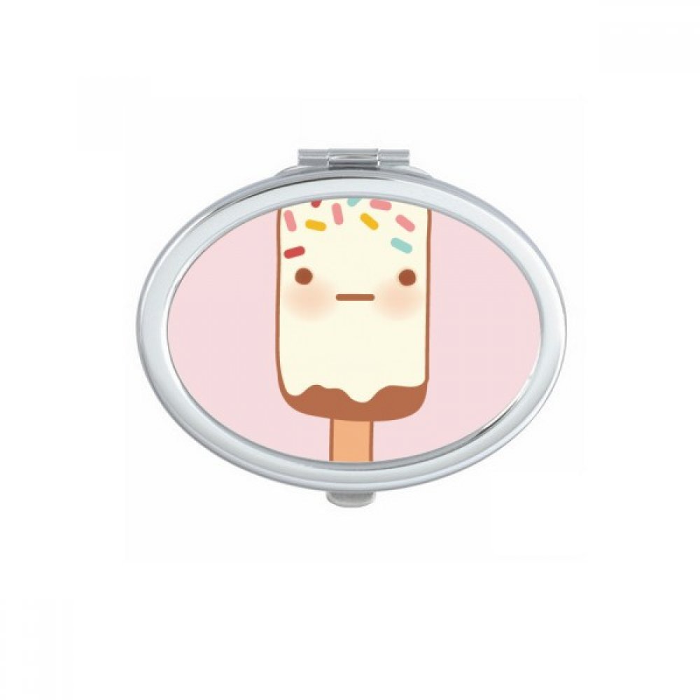 Miroir ovale de maquillage compact portable avec réflexion claire