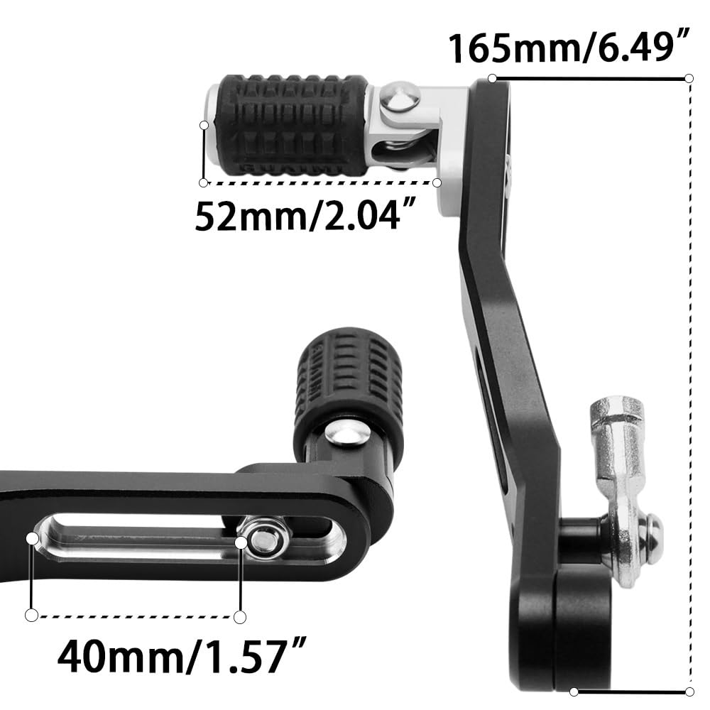 Aluminiowa część rozrusznika odrzutowego Moto Star Dźwignia sprzęgła motocykla dźwignia zmiany biegów dźwignia zmiany biegów pasuje do Yamaha XSR 700 kickstarter motorrad starterhebel(Silver)