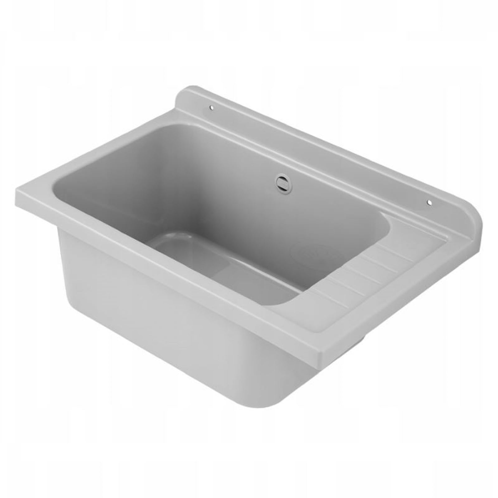 Fregadero de vertido, lavabo, lavadero, exterior, jardín, garaje, sótano, lavandería, taller (gris)