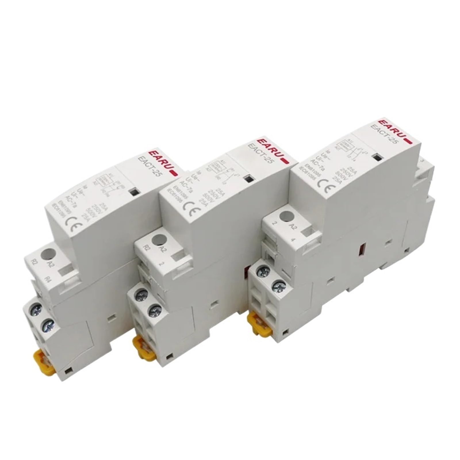 Domowy modułowy stycznik AC montowany na szynie Din, 2P 16A 20A 25A 1NO 1NC 2NC AC 220V 230V 50/60Hz (2P 25A 1NO1NC)