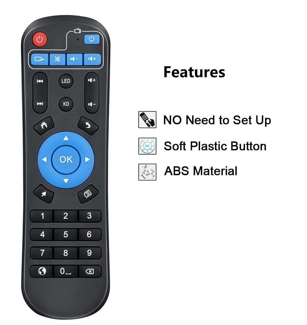 ONGNIUU Telecomando Serie MXQ/T95, Telecomando Sostitutivo per Android TV Box, Compatibile con MXQ Pro 4K X96 T95M T95N H96 pro V88 MXQ, Z28 T95X T95Z Plus Smart TV Box