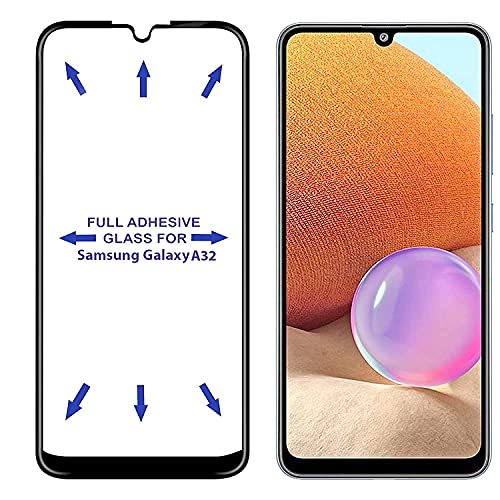 Image of Tempered Glass Screen Protector Compatible For Samsung Galaxy A32 with Edge to Edge Coverage and with Easy Installation Kit