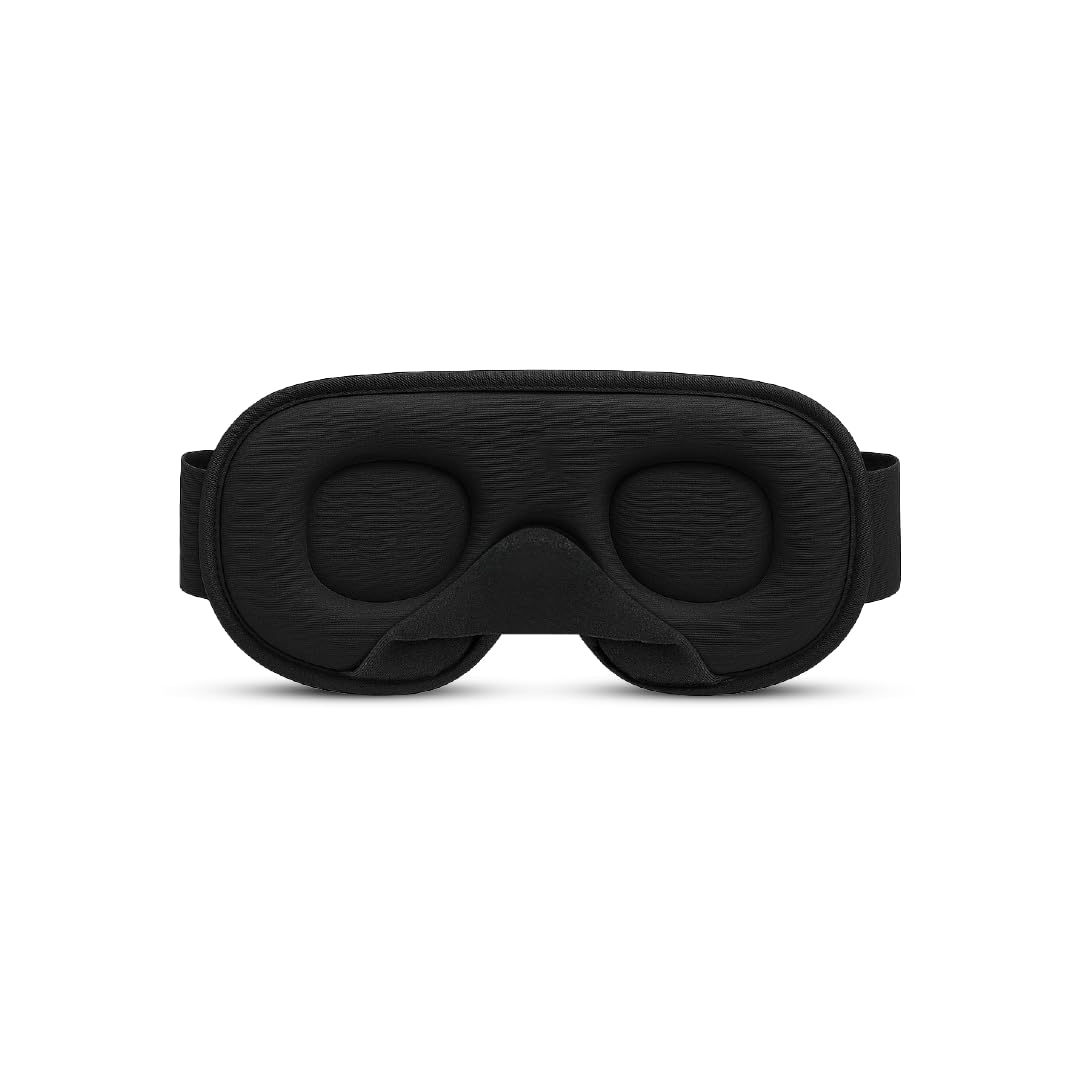 Brezza - Mascherina Occhi per Dormire - Senza Pressione sugli Occhi - Ergonomica - Blocco Totale della Luce - Morbida e Confortevole - per il Sonno, Viaggi, Aereo - Fascia Regolabile - in Memory