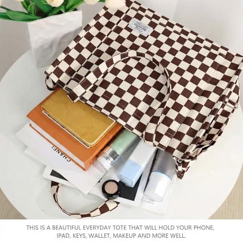 Image of Corduroy Tote Bag for Women Small Satchel Bag Mini Tote Bag Aesthetic Crossbody Handbag - School Work Travel Shopping