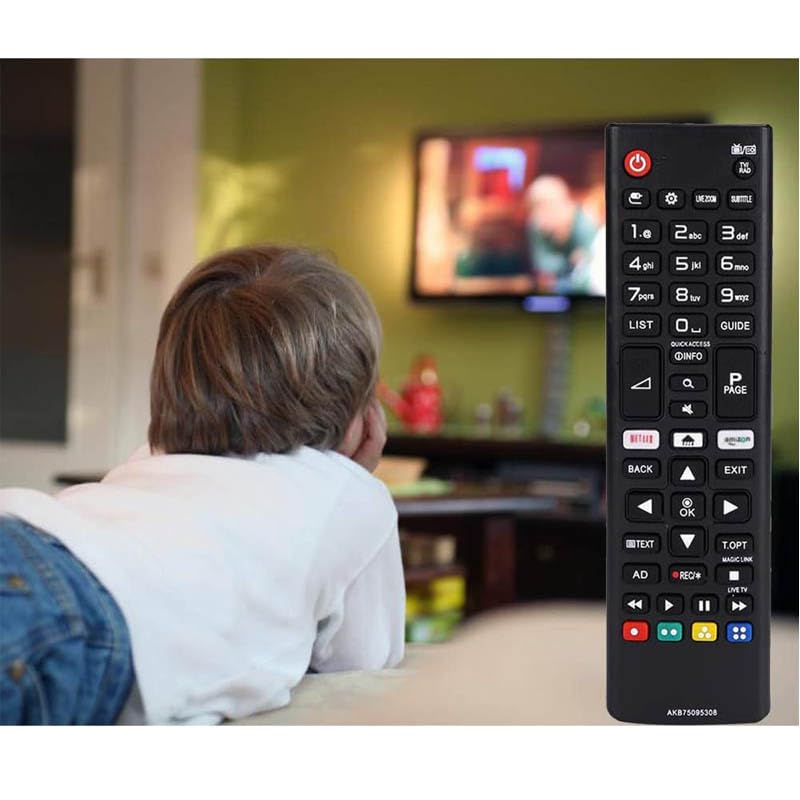 Telecomando Sostitutivo Per LG Smart TV – Modello AKB75095308, Universale Per TV LCD/LED/4K, Nessuna Programmazione, Tasti Rapidi, Distanza 10m