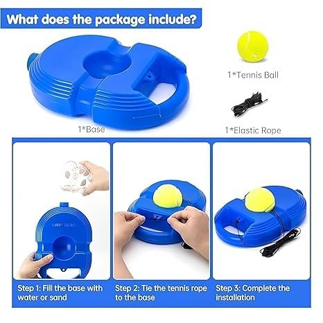 Nylon, Rubber Tennis & Cricket Rebound Ball with String | Solo Training Equipment for Self-Practice | Cricket Ball for Bat Practice (Set of 01), Yellow 2 51Zlc5WcH0L