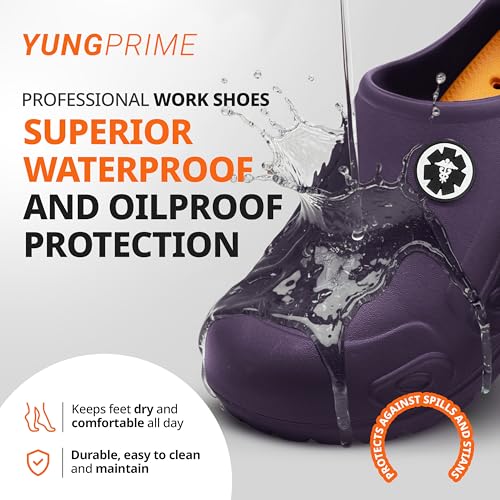 Image of YUNGPRIME Men's and Women's Slip-Resistant Work Shoes - Nursing - Chef Shoes