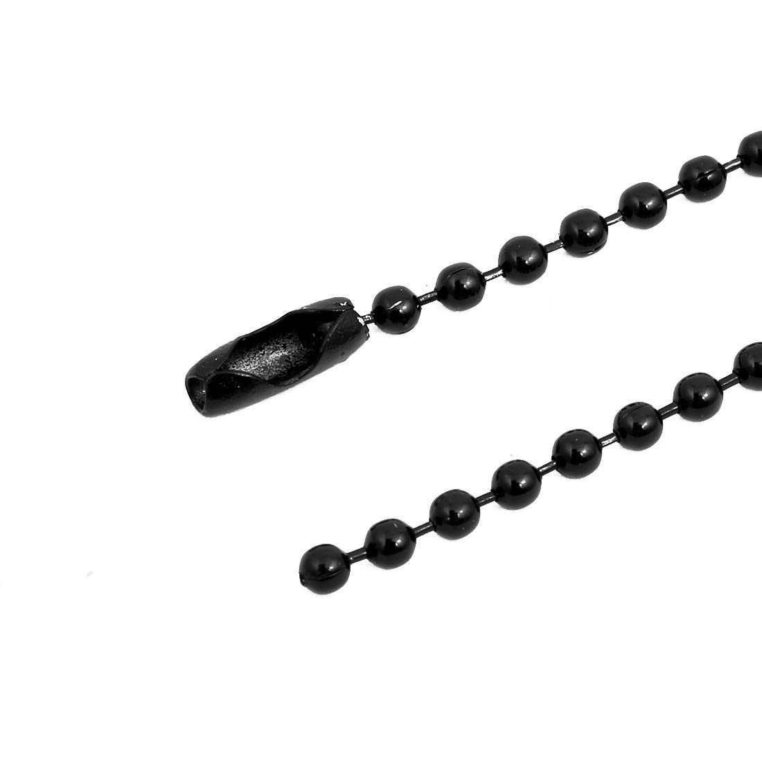 Aexit Black Stainless Lighting fixtures and controls Steel Bead Ball Chain Keychain 2.4mm Dia 39-Inch Long 8pcs
