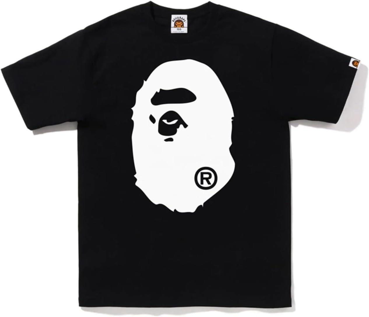 FDTURES Spring and Summer Student Top 230 g Double Yarn Cotton BAP Trendy Classic Front and Back Printed Floral Childrens Clothing Short Sleeve Parent-Child T-Shirt