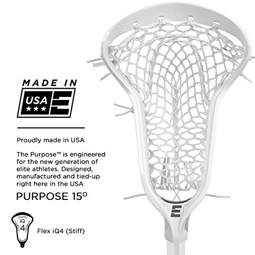 Epoch Women's Purpose Pro Mesh Strung Lacrosse Stick Heads, White #TOP1