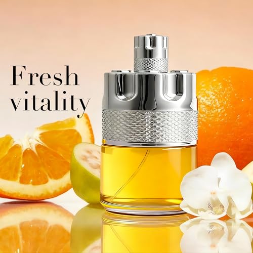 Image of AFLUXE Azura Noir Men's Cologne, Woody Spicy Eau de Parfum, 100ml, Long Lasting Fragrance with Fresh Citrus & Vetiver, Day to Night Wear