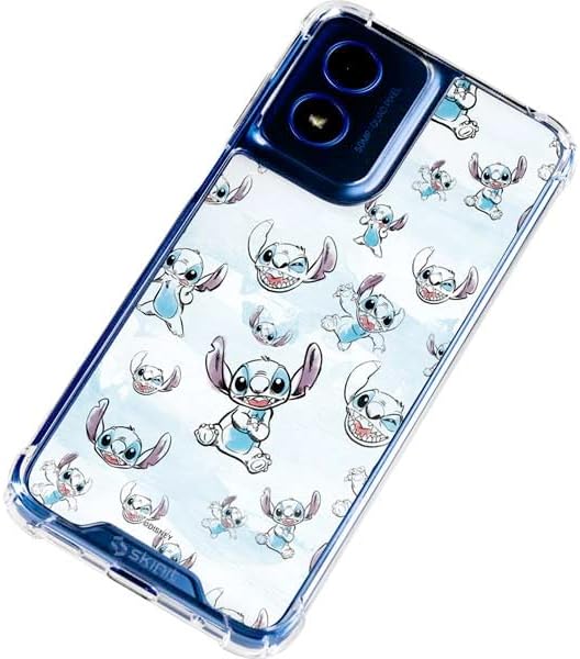 Skinit Clear Phone Case Compatible with Moto G Play 4G - Officially Licensed Disney Lilo and Stitch Pattern Design