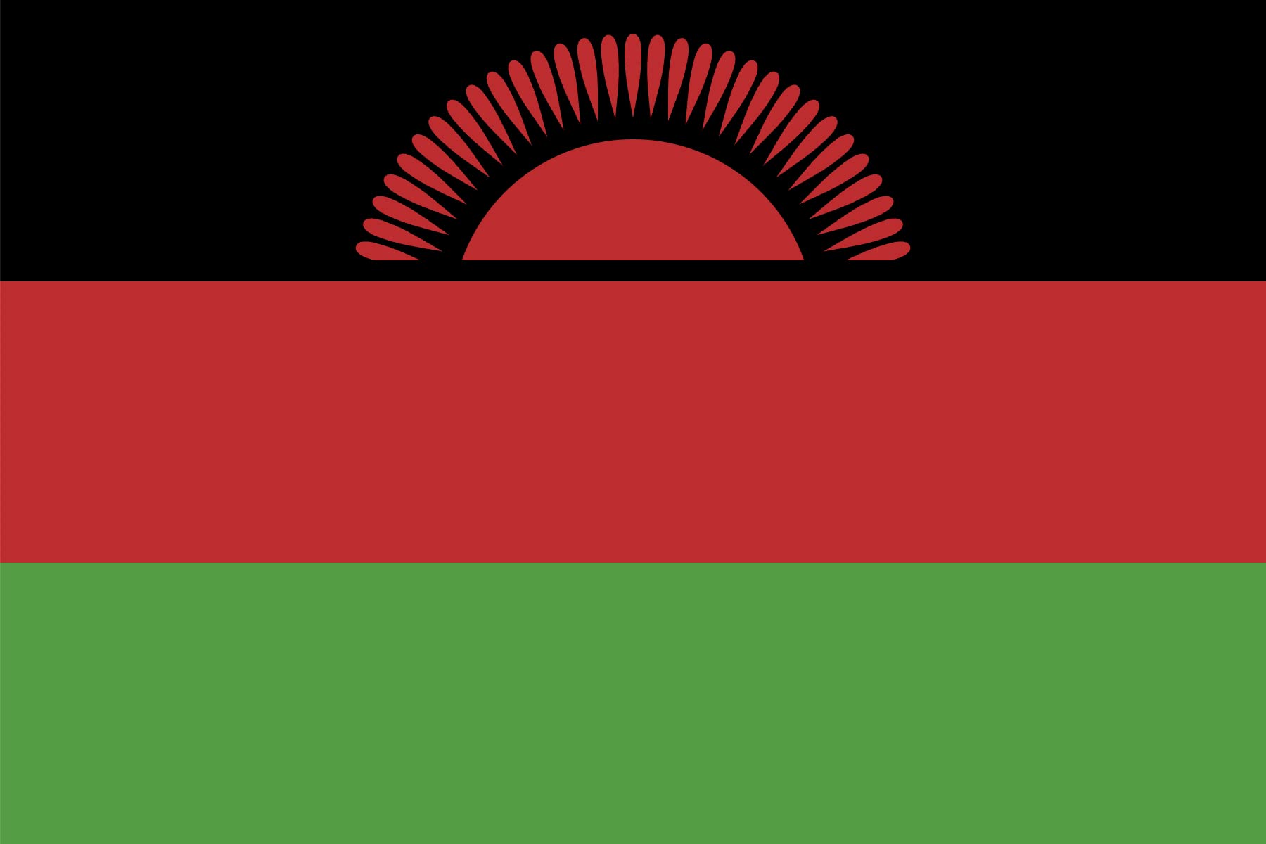 Malawi Flag Polyester 3 ft. x 5 ft.