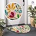 LUA VIKA Coir Door mats Outdoor - Flora - Welcome mats for Front Door - Half Circle Coir Doormat Outdoor Entrance - 16''x27.5''