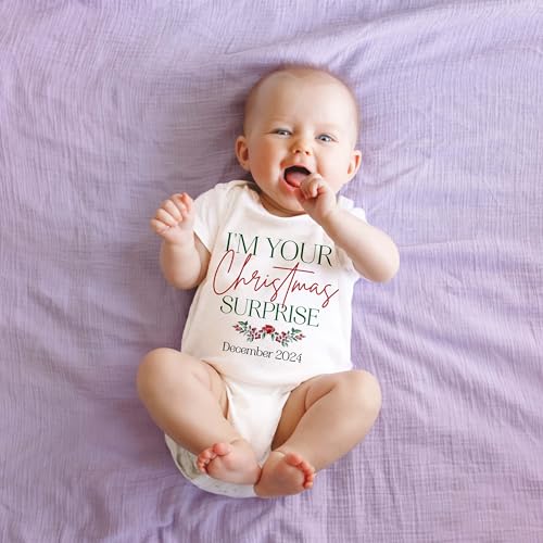 Personalized Pregnancy Announcements & Baby Onesie, Custom Baby Announcement Onesie3