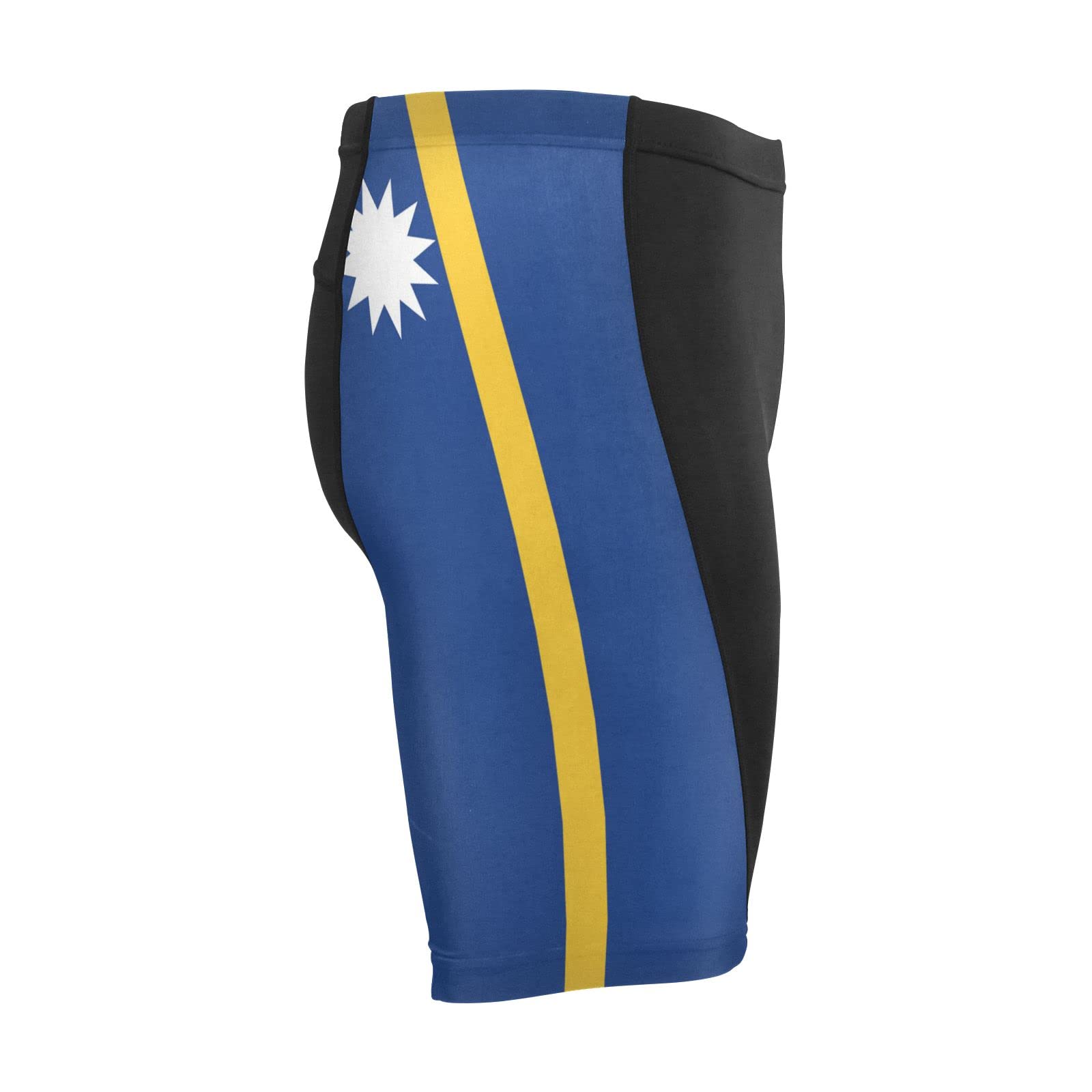 Nauru Flag Men's Bike Shorts Padded Cycling Bicycle Biking Shorts Tight Multicolor
