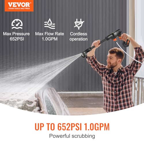 Unleashing Power: VEVOR 652PSI Cordless Portable Power Cleaner Review VEVOR 652PSI Cordless Power Cleaner