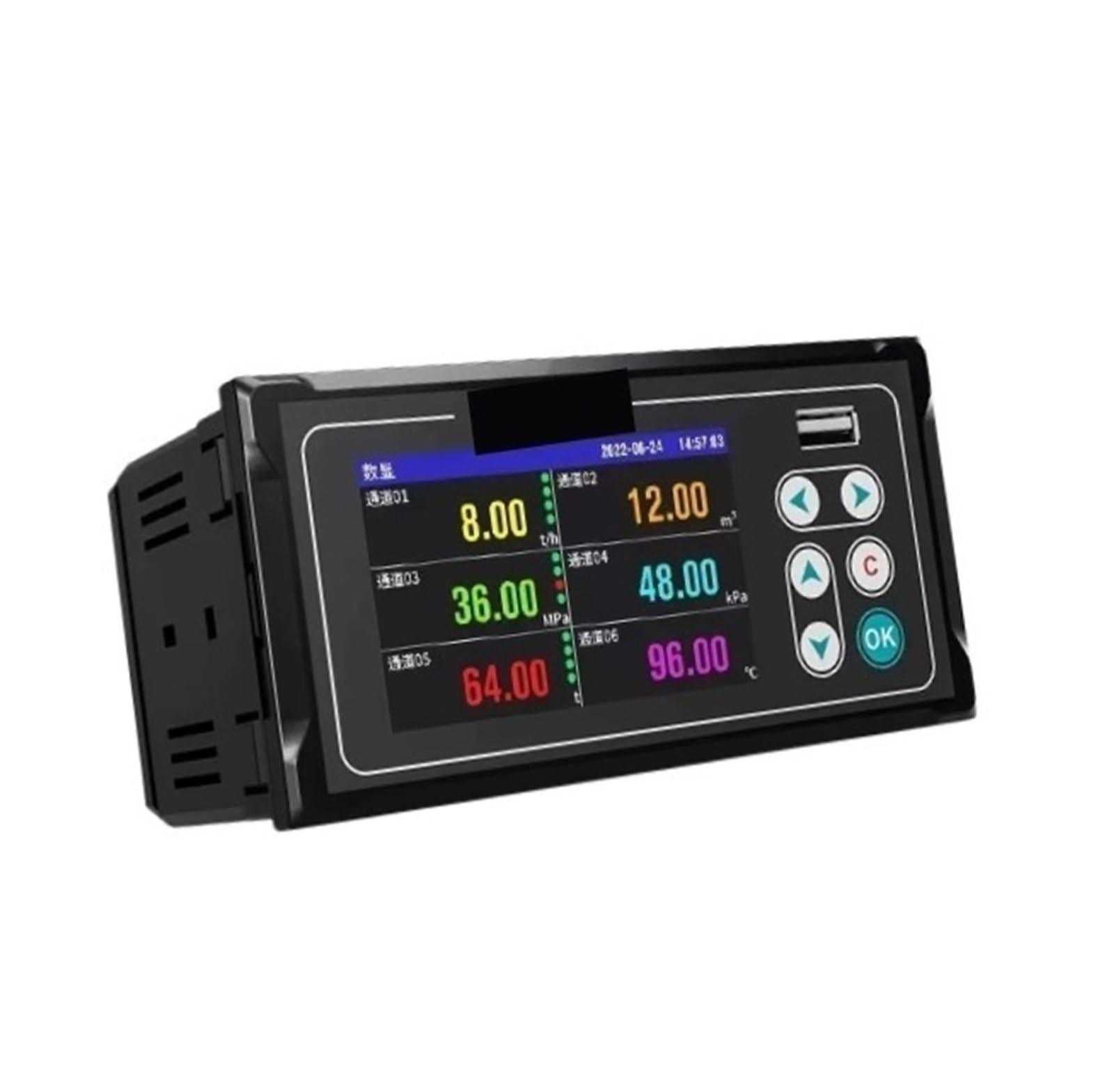 Papierloser Datenlogger, MIK-R200T 6 Kanal | Datenlogger for Temperatur, Strom, Spannung und Druck in Industriequalität