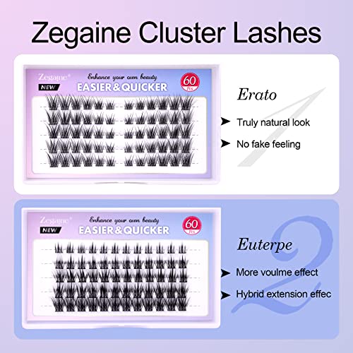 Cluster Lashes 6-14Mm Cluster Eyelash Extensions Wispy Individual Lashes Cc Curl False Eyelashes Diy At Home Natural Lashes By Zegaine 60Pcs #TOP5