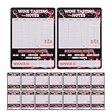 Amosfun 30piezas Tarjeta de Calificación de Vinos para Catas Ciegas Notas Aromáticas para Fiestas de Cata Tarjetas de Calificación de Vinos