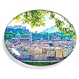 Salzburg Österreich Magnet Kühlschrank Gefrierschrank Magnet Aufkleber Souvenir Dekorationen Oval Kristall Magnet Küche Whiteboard