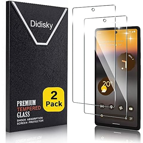 Didisky Tempered Glass Screen Protector for Google Pixel 6a, [2 Pack] Screen Protector,Soft Touch,Easy to Clean,Easy to Install,Transparent Cover