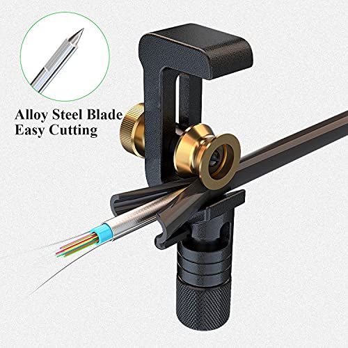 Image of Armored Cable Stripper Replacement Blade Precision Steel Blade that can Cut Hard Materials without Damaging Internal Fibers for FTTH Armored Fiber Optic Cable Stripper Armored Slitting Tools(2Pcs)