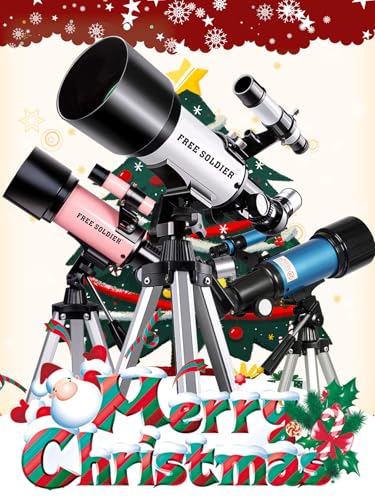 Image of Telescope for Adults Astronomy Beginners - 70mm Aperture and 400mm Focal Length Astronomical Refractor Telescope Great Astronomy for Christmas with Package, White