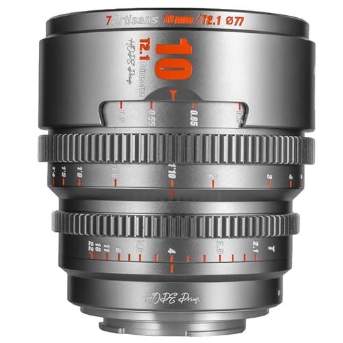 7atisans 10 mm T2.1 serie Cine Super 35 Hope Prime per fotocamere E-Mount FX30 e altre titanio .