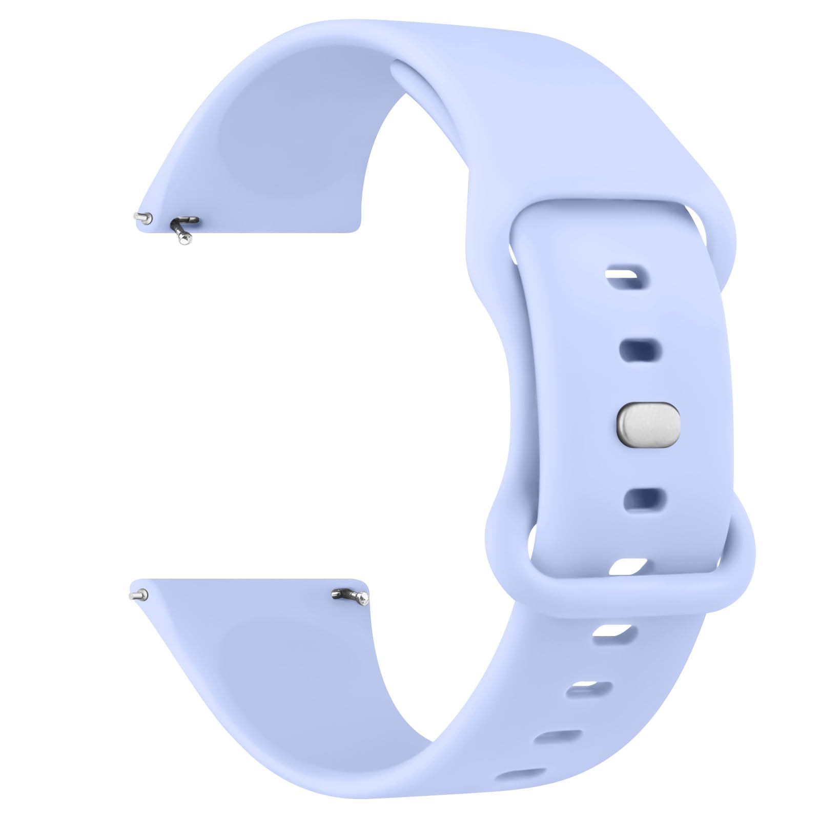 Silicone Straps Compatible with Garmin Vivoactive 5 Watch Strap/Vivoactive 6/3/3 Music, 20mm Soft Sport band Replacement for Venu Sq 2/Venu/Venu Sq & Forerunner 55/165/245/645 (Light Blue)
