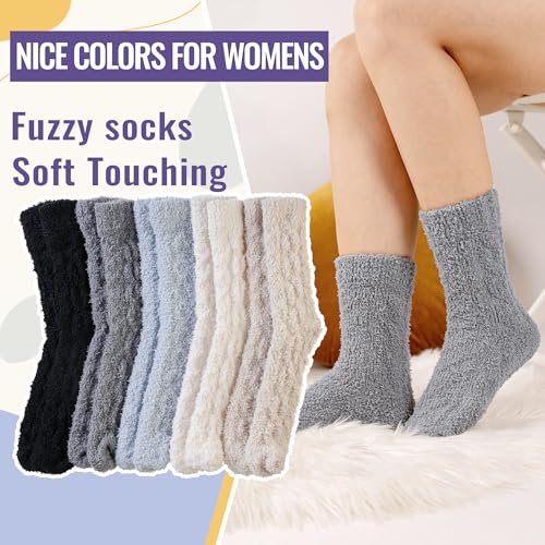 Image of DoSmart Fuzzy Socks For Women Slipper Warm Fluffy Soft Winter Cozy Plush Cabin Sleep Christmas Home Socks