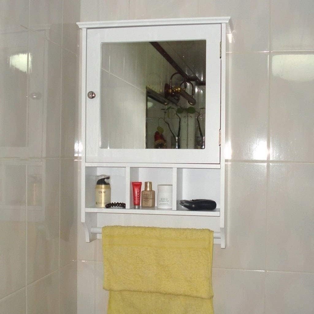 Bathroom Cabinet,Cabinets Bathroom Decorative Wall Cabinet Towel Rack Bathroom Vanity Storage Cabinet Bedroom Wall Mirror Makeup Mirror Multipurpose S