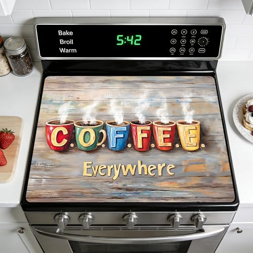 Image of Versatile Stove Guard Mat for Electric Stoves - All-in-One Heat-Resistant Protector Mat, Non-Slip Kitchen Counter Mat 28''x20''