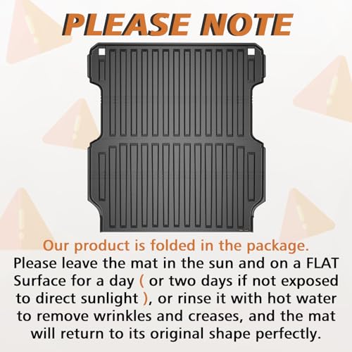 Image of TripleAliners Truck Mat Compatible with 2017-2026 Honda Ridgeline 5.3FT Accessories, Truck Bed Mat Heavy Duty Custom Fit All Weather Protection TPE Pickup Liner