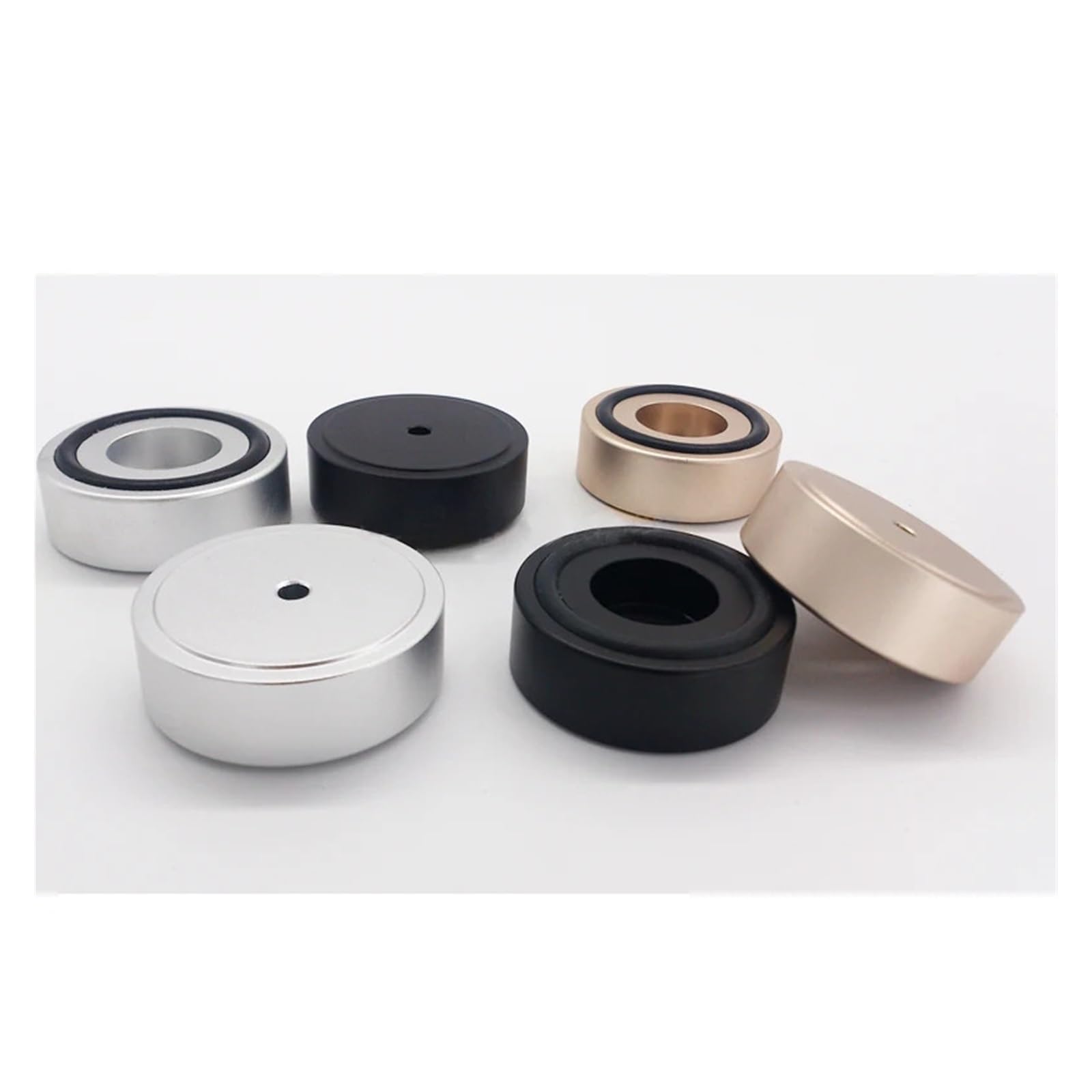Wzmacniacz Głośnik Podnóżek Dekoder Komputer Audio Podwozie Bufor Absorpcja Tłumienie Aluminiowe Nóżki Maty 44 * 16mm(Faint Gold)